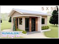 Small house design  5x5 meters 164 x164 ft  tiny house