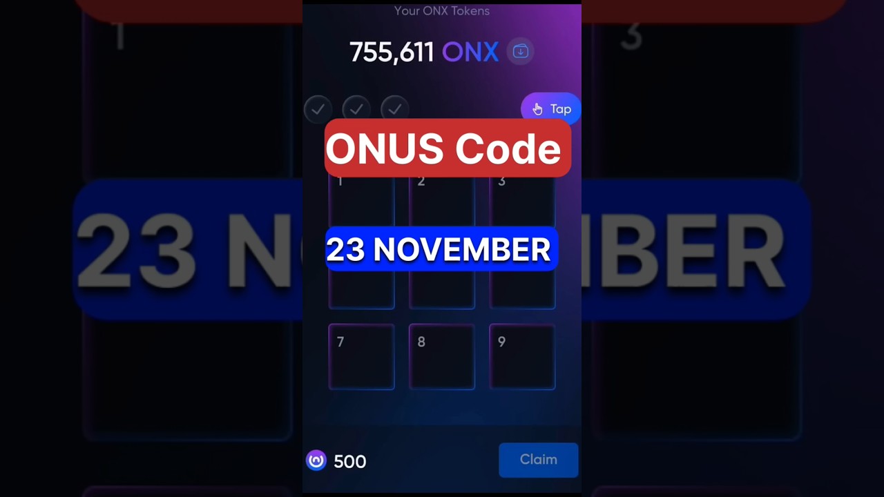Onus Daily Code 24 November | Daily Code Onus Tap Tap | Onus Daily  Code Today 