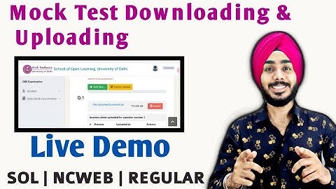 DU-SOL Mock Test Downloading & Uploading Complete Demo LIVE | Jasmeet Classes