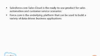 Salesforce com vs  Force com