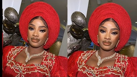 How to tie a simple Bridal V-Shape Round Gele