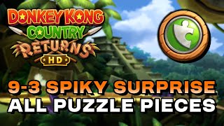 Donkey Kong Country Returns HD - 9-3 Spiky Surprise (All Puzzle Pieces)