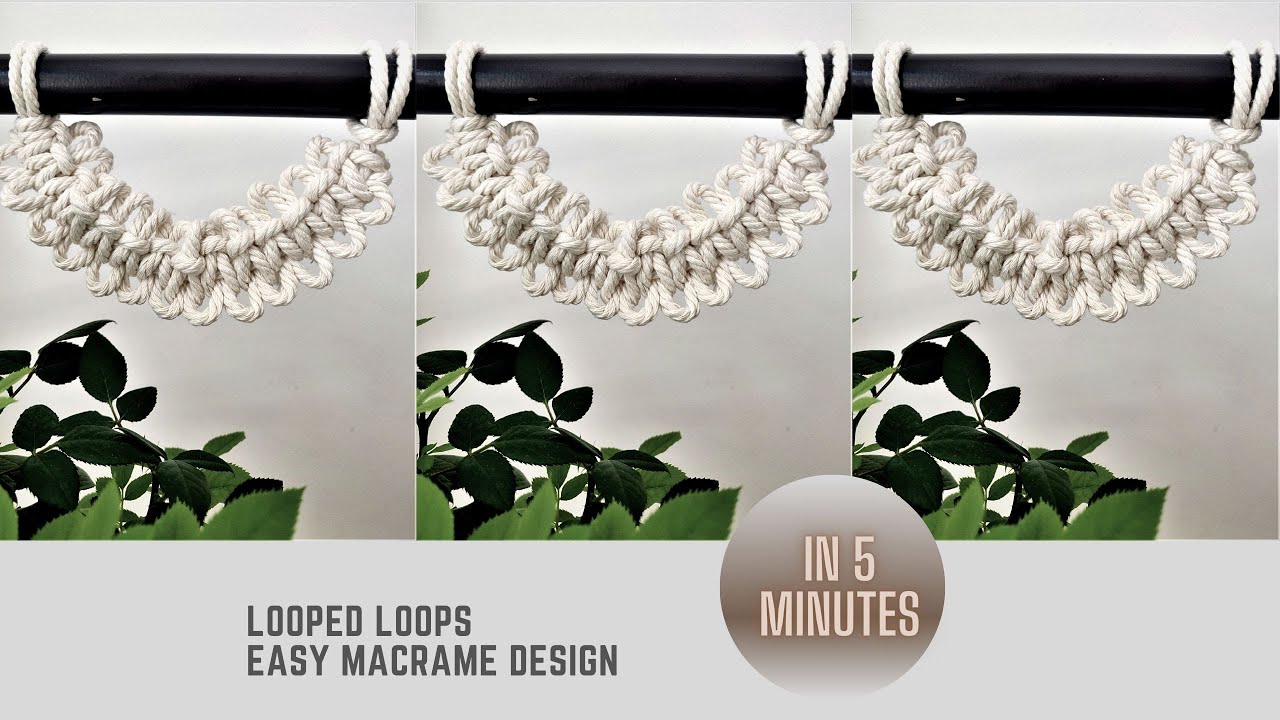DIY Macrame Tutorial - New Knot - Looped Loops - YouTube