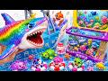 ASMR Satisfying Unboxing Mega Rainbow Shark Cruise Ship Ocean Fish Tank Robo Toys🦈🌈 Aqua Toys ASMR
