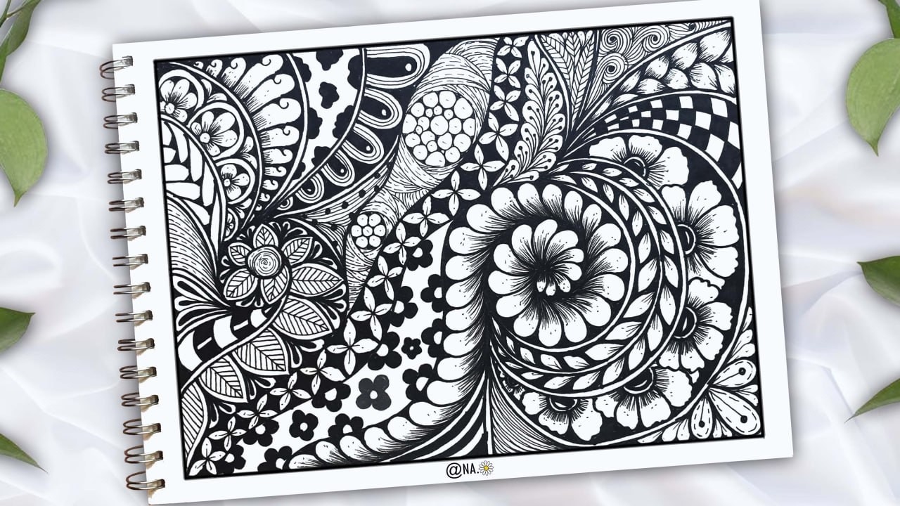 🌼Zentangle Patterns Tutorial | Easy Step by Step | Doodle Art🌼 - YouTube