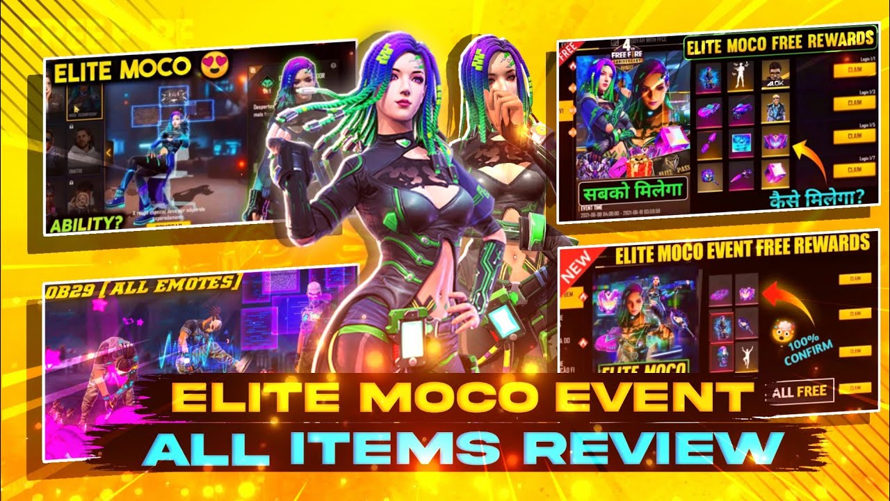ELITE MOCO EVENT ALL ITEMS REVIEW | NEW ELITE MOCO EVENT COMING SOON 😍 - GARENA FREEFIRE || 