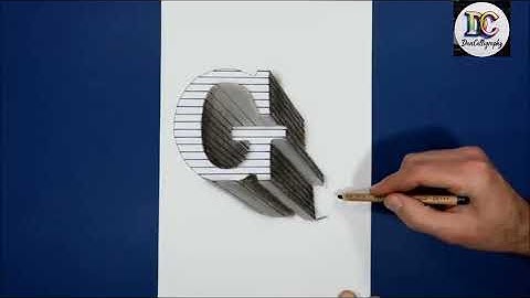 Easy 3D letter G calligraphy learn #drawing #handlettering #calligraphy 