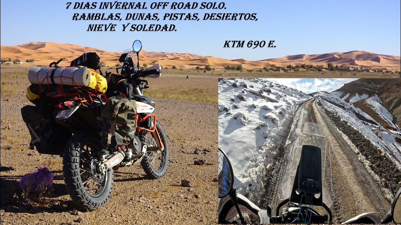 7ºdia.MARRUECOS SOLO❄️ NIEVE,DUNAS🏜️🏕️.Vivac off Road.