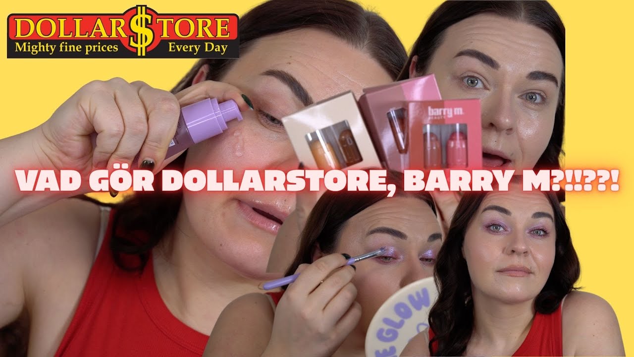 DOLLARSTORE HAR GJORT VAD?! Testar Barry M smink...