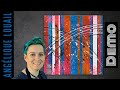 D&eacute;monstration de peinture abstraite avec quelques techniques par  Ang&eacute;lique louail