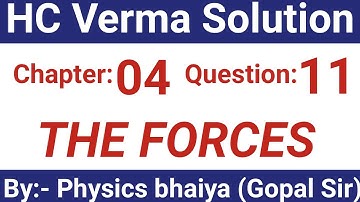 H.C. Verma Solutions - The Forces - Chapter 4, Question 11