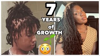 My Small, 4C Locs Grew This Much In 7 Years