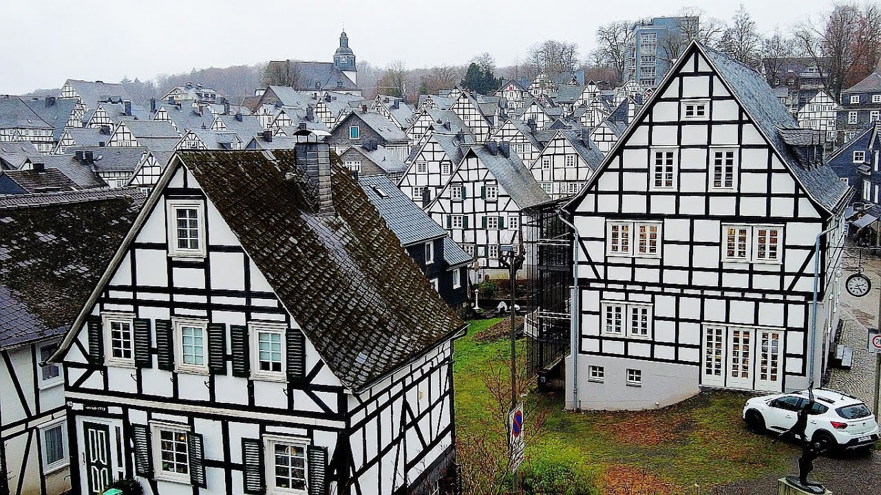 Freudenberg(Siegen),German Romantic Village Rainy Walk-Historische Fachwerkhäuser in Freudenberg🌹