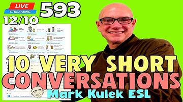 10 Very Short Conversations (worksheet #3) | Live Stream English Class - #593 | Mark Kulek ESL