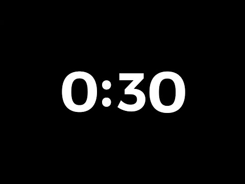 30 Second countdown timer - No sound - Dark background