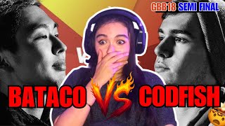 🤯ری‌اکشن به قوی‌ترن نبرد قرن! Bataco vs Codfish | GBB 2018 | Semi Final 🤯
