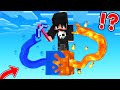 ماين كرافت عشت على بلوكة النار والماء ولكن الحظ رهيب