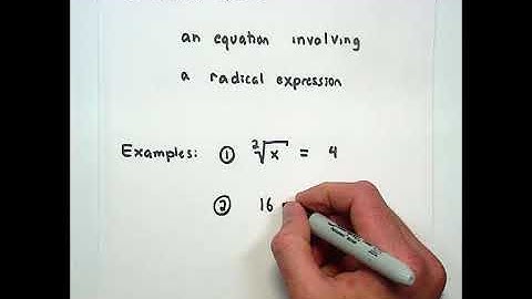 Intermediate Algebra, Lesson 1, Video 18: Radical Equations