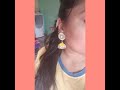 silk thread mirror work handmade earrings