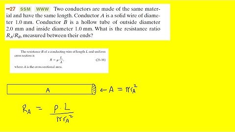 Two conductors are made of the same material and have the same length