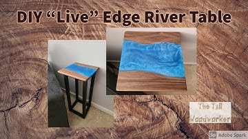 DIY Faux Live Edge Epoxy River Table