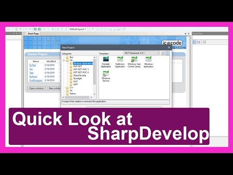 A Quick Look At SharpDevelop