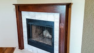 After finishing up the staircase build last week the customer asked me back to design and build them a custom fireplace mantel.