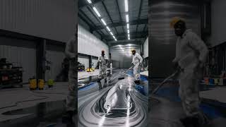 Airplane Garage Epoxy Transformation ✈️🔥 Luxury Hangar Makeover #Shorts