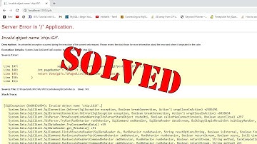 Invalid object name Server Error in application | Asp.net MVC