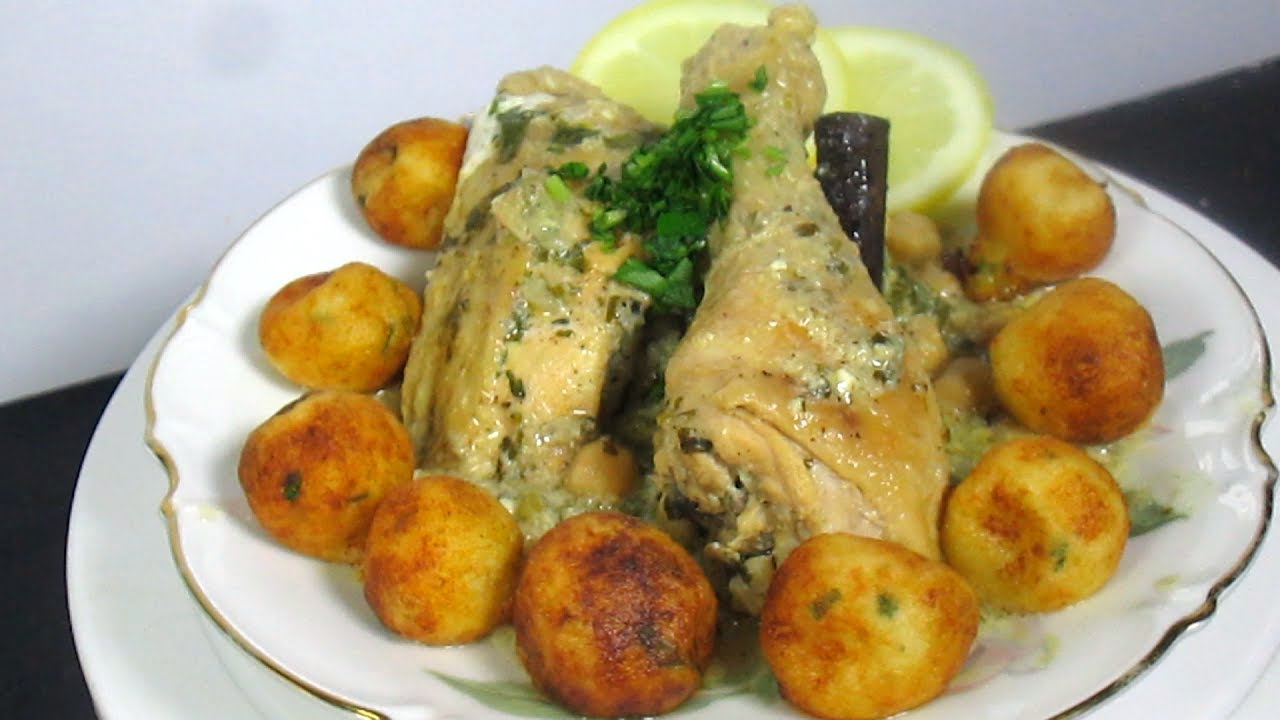 طاجين الدجاج بالمعدنوس  الجزائري من الاطباق المنسية