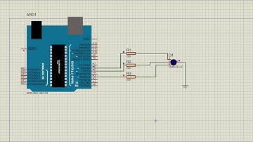 RGB LED using Proteus Software and Arduino