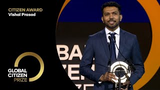 Pm Philip Davis & Bridget Moynahan Honor Climate Activist Vishal Prasad | Global Citizen Prize 2024