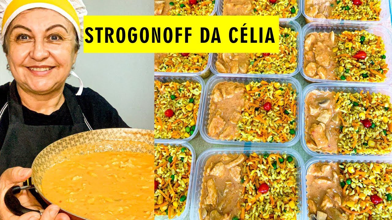 Strogonoff de Frango saudável e saboroso (com creme de inhame)