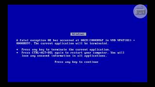 Win98 Simulator Has BSOD