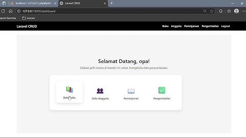 Demonstrasi Aplikasi Perpustakaan Berbasis Laravel