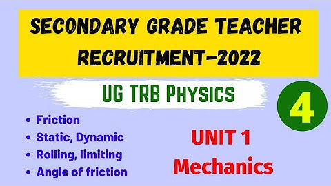 ug trb physics / ug trb physics preparation / mechanics / friction