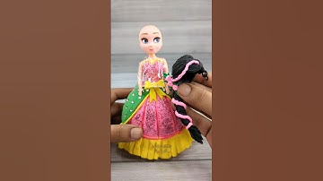 I Am A Barbie Girl💃🎶🎵DIY Clay  Barbie Doll Accessories Making💃💞🤩 Changeable Hair Style (Model-2)👸