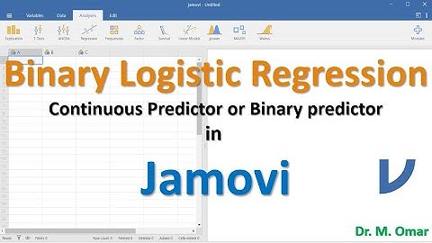 Binary logistic regression with one continuous or one binary predictor in JAMOVI