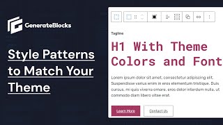 How to Style Patterns to Match Your Website in GenerateBlocks