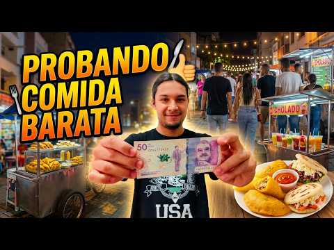 PROBANDO COMIDA CALLEJERA EN CALI, COLOMBIA por solo 50.000 COP