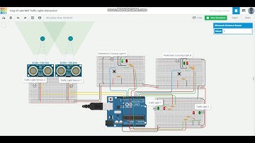 T-JUNCTION TRAFFIC LIGHT WITH PEDESTRIAN CROSSING: ULTRASONIC SENSOR