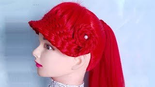 How to make a hat from your hair 1 ★Easy beautiful hairstyle for Long Hair 2018 ★