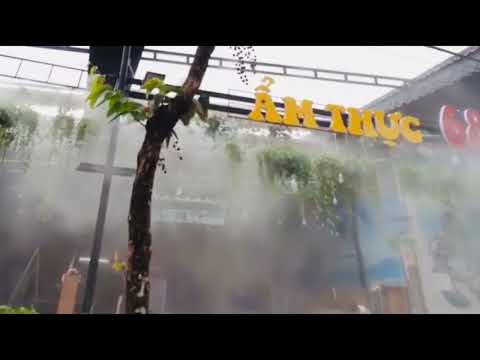 Video Lắp đặt phun sương cao áp làm mát quán ăn, sân vườn... - youtube