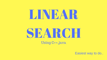 Linear search using c++,java.