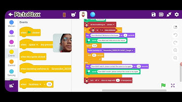Automatic Door unlocking system on Pictoblox