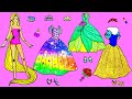 Paper Dolls Dress Up Rapunzel Costumes Simple Papercrafts Dresses Handmade Quiet Book