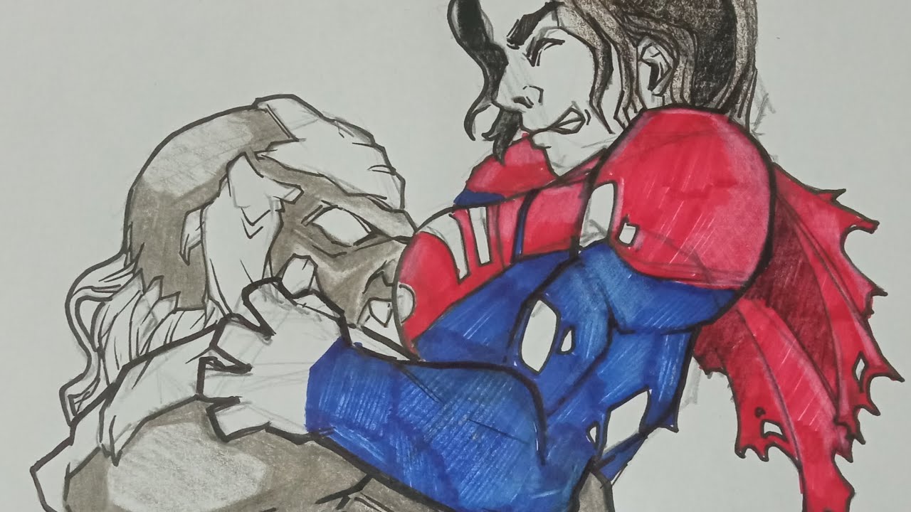 el completo drawing marvelouso DOOMSDAY De SUPERGIRL