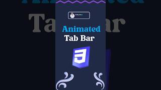 animated tab bar | with source code | how to create animated tab bar using html css and js #shorts