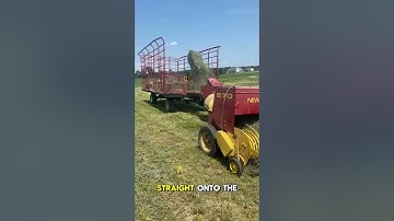 Quickest Method to Handle Hay Bales    #usa #shorts