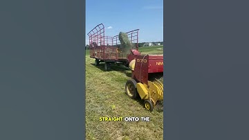 Quickest Method to Handle Hay Bales    #usa #shorts